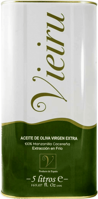 126,95 € Envío gratis | Aceite de Oliva As Pontis Vieiru Extremadura España Manzanilla Lata Especial 5 L