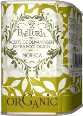 233,95 € 送料無料 | 36個入りボックス オリーブオイル Baeturia Organic エストレマドゥーラ スペイン Morisca アルミ缶 18 cl