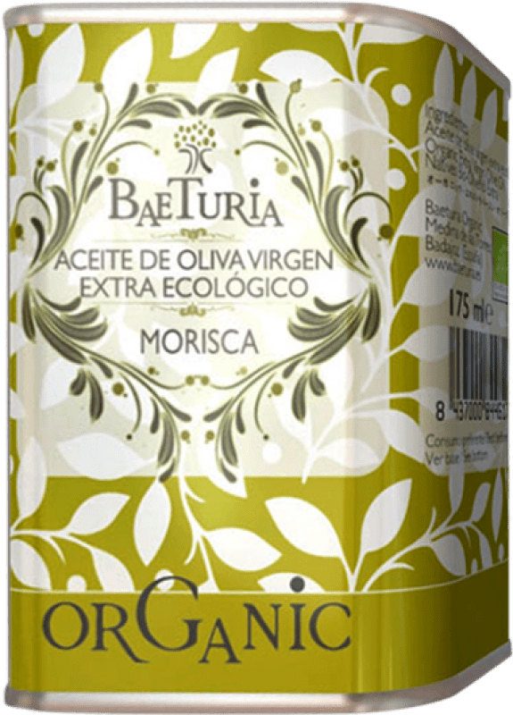 215,95 € Kostenloser Versand | 36 Einheiten Box Olivenöl Baeturia Organic Extremadura Spanien Morisca Alu-Dose 18 cl