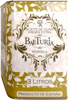 57,95 € Envio grátis | Azeite de Oliva Baeturia Organic Domus Extremadura Espanha Morisca Lata Especial 3 L