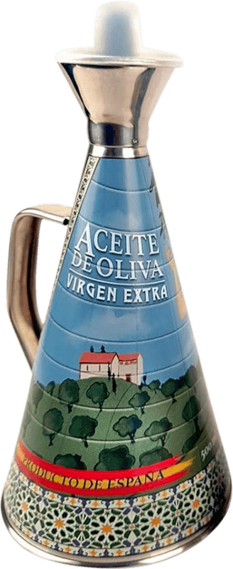 23,95 € Free Shipping | Olive Oil Baeturia Organic Alcuza Jarra Caneca — Mug Jug, EVOO Extra Virgin Estremadura Spain Morisca Eco — Organic Medium Bottle 50 cl