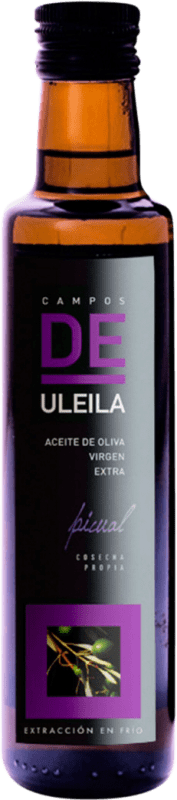 98,95 € Envio grátis | Caixa de 12 unidades Azeite de Oliva Campos de Uleila Bio Vidrio Andaluzia Espanha Picual Garrafa Pequena 25 cl