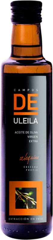 102,95 € Envío gratis | Caja de 12 unidades Aceite de Oliva Campos de Uleila Bio Vidrio Andalucía España Arbequina Botellín 25 cl