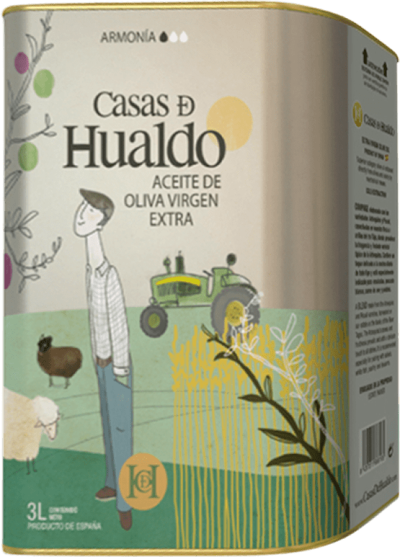 65,95 € Free Shipping | Olive Oil Casas de Hualdo Armonía D.O. Montes de Toledo Castilla la Mancha Spain Special Can 3 L