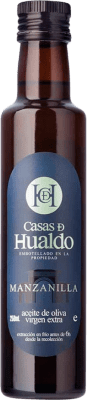 92,95 € Envoi gratuit | Boîte de 12 unités Huile d'Olive Casas de Hualdo HOVE Vierge Extra D.O. Montes de Toledo Castilla La Mancha Espagne Manzanilla Petite Bouteille 25 cl Verre