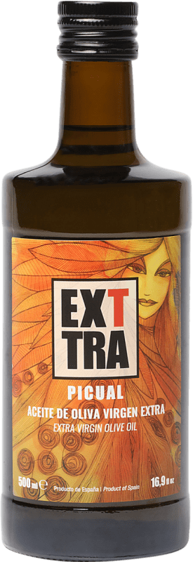 12,95 € Free Shipping | Olive Oil Exttra Original EVOO Extra Virgin Andalusia Spain Picual Medium Bottle 50 cl Glass