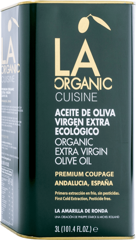 78,95 € Kostenloser Versand | Olivenöl La Amarilla de Ronda LA Organic Cuisine Andalusien Spanien Spezialdose 3 L