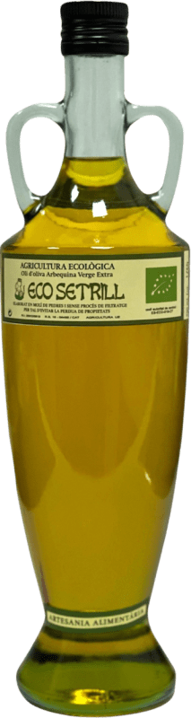 32,95 € Envío gratis | Aceite de Oliva Mitelaella Ecológico Ánfora Cataluña España Arbequina Botella 75 cl