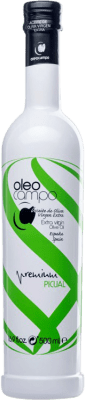 19,95 € Spedizione Gratuita | Olio d'Oliva Oleocampo White — Edizione Bianca, Premium, EVO Extra Vergine Andalusia Spagna Picual Bottiglia Medium 50 cl Vetro