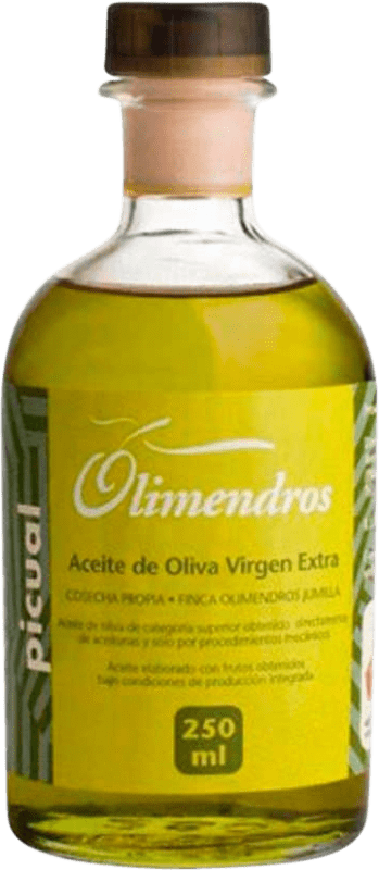 77,95 € Kostenloser Versand | 12 Einheiten Box Olivenöl Olimendros Vidrio Region von Murcia Spanien Picual Kleine Flasche 25 cl