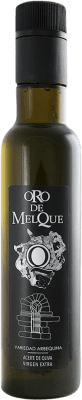 115,95 € Free Shipping | 18 units box Olive Oil Oro de Melque Vidrio Castilla la Mancha Spain Arbequina Small Bottle 25 cl