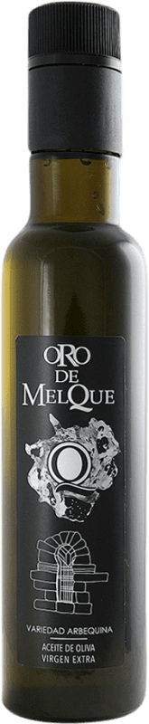 119,95 € Envoi gratuit | Boîte de 18 unités Huile d'Olive Oro de Melque HOVE Vierge Extra Castilla La Mancha Espagne Arbequina Petite Bouteille 25 cl Verre