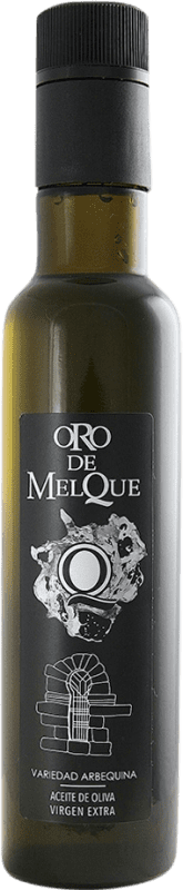 115,95 € Free Shipping | 18 units box Olive Oil Oro de Melque Vidrio Castilla la Mancha Spain Cornicabra Small Bottle 25 cl