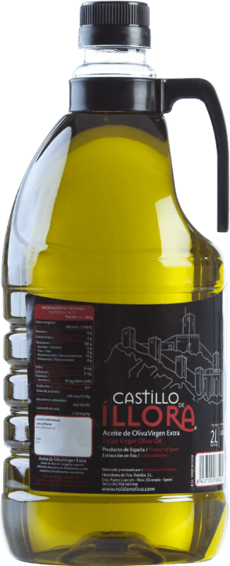19,95 € 免费送货 | 橄榄油 Roldán 1895 Castillo de Íllora 传统, EVOO 特级初榨 D.O. Poniente de Granada 安达卢西亚 西班牙 塑料桶 2 L PET — 塑料