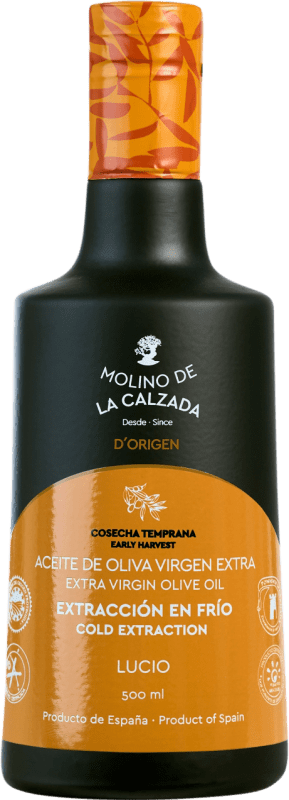 14,95 € Kostenloser Versand | Olivenöl Roldán 1895 Molino de la Calzada Bell E-NOL Extra Nativ Andalusien Spanien Lucio Medium-Flasche 50 cl Glas