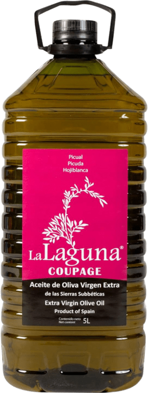 42,95 € Free Shipping | Olive Oil Sucesores Hnos. López La Laguna Coupage, EVOO Extra Virgin Córdoba Spain Jerrycan 5 L PET