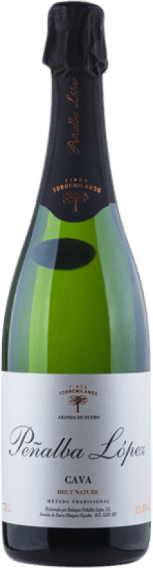 16,95 € Free Shipping | White Sparkling Wine Finca Torremilanos Peñalba López Brut Nature D.O. Cava Castilla y León Spain Viura, Chardonnay 75 cl