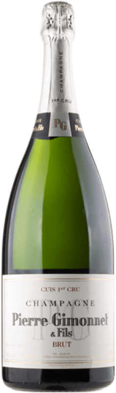 121,95 € Envio grátis | Espumante branco Pierre Gimonnet Cuis Premier Cru A.O.C. Champagne Champagne França Chardonnay Garrafa Magnum 1,5 L