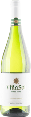 8,95 € Envio grátis | Vinho branco Torres Viña Sol D.O. Penedès Catalunha Espanha Grenache Branca, Chardonnay, Parellada Garrafa 75 cl