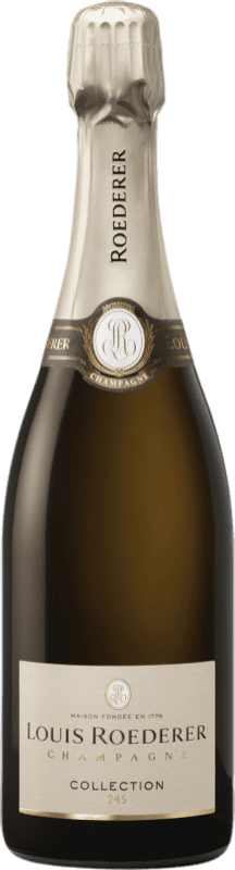 76,95 € Kostenloser Versand | Weißer Sekt Louis Roederer Collection 245 Brut A.O.C. Champagne Champagner Frankreich Spätburgunder, Chardonnay, Pinot Meunier Flasche 75 cl