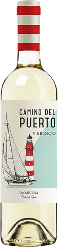 8,95 € Envío gratis | Vino blanco Albar Lurton Camino del Puerto D.O. Rueda España Verdejo Botella 75 cl