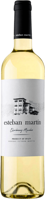 6,95 € 送料無料 | 白ワイン Esteban Martín Vinem D.O. Cariñena スペイン Macabeo — マカベオ, Chardonnay — シャルドネ 75 cl