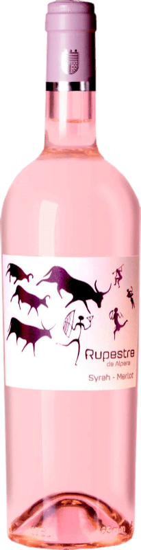 7,95 € Kostenloser Versand | Rosé-Wein Santa Cruz de Alpera Rupestre Rosado D.O. Almansa Spanien Merlot, Syrah Flasche 75 cl