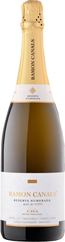 11,95 € Spedizione Gratuita | Spumante Bianco Caves Ramón Canals Numerada Riserva D.O. Cava Spagna Macabeo, Xarel·lo, Parellada 75 cl