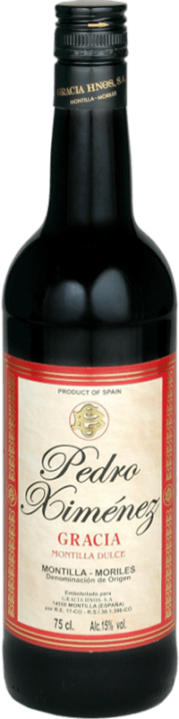 11,95 € 免费送货 | 甜酒 Hermanos Gracia D.O. Montilla-Moriles 西班牙 Pedro Ximénez 瓶子 75 cl