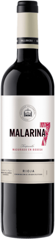 7,95 € 免费送货 | 红酒 Vallobera Malarina 7 D.O.Ca. Rioja 拉里奥哈 西班牙 Tempranillo 瓶子 75 cl