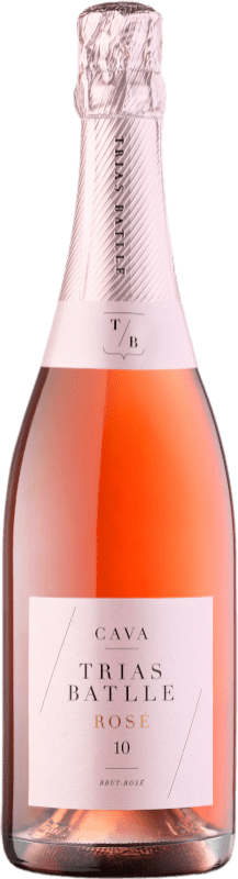 17,95 € 送料無料 | ロゼのスパークリングワイン Trias Batlle Brut — ブリュット Rosé — ロゼ D.O. Cava スペイン Garnacha — グルナッシュ, Pinot Noir — ピノ・ノワール, Trepat — トレパット 75 cl
