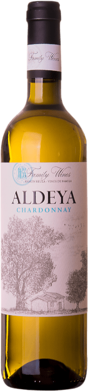 6,95 € Kostenloser Versand | Weißwein Pago de Aylés Aldeya D.O. Cariñena Spanien Chardonnay Flasche 75 cl