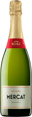 9,95 € 免费送货 | 白起泡酒 Molí Parellada Mercat Brut Nature 预订 D.O. Cava 西班牙 Macabeo, Xarel·lo, Parellada 瓶子 75 cl