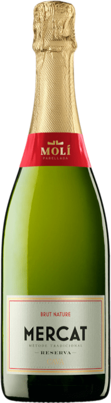 13,95 € Бесплатная доставка | Белое игристое вино Molí Parellada Mercat Brut Nature — Брют Натюр Резерва D.O. Cava Испания Macabeo — Макабео, Xarel·lo — Шарелло, Parellada — Парельяда 75 cl