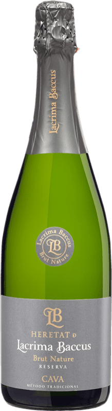 8,95 € Бесплатная доставка | Белое игристое Lavernoya Lacrima Baccus Heretat Природа Брута D.O. Cava Испания Macabeo, Xarel·lo, Parellada бутылка 75 cl