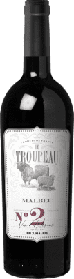 10,95 € Kostenloser Versand | Rotwein LGI Le Troupeau I.G.P. Vin de Pays d'Oc Languedoc-Roussillon Frankreich Malbec Flasche 75 cl