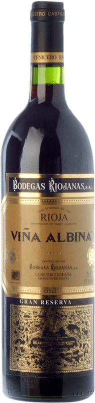 173,95 € Free Shipping | Red wine Bodegas Riojanas Viña Albina Grand Reserve D.O.Ca. Rioja The Rioja Spain Tempranillo, Graciano, Mazuelo Special Bottle 5 L