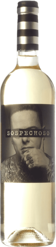 10,95 € Free Shipping | White wine Uvas Felices Sospechoso Blanco I.G.P. Vino de la Tierra de Castilla Spain Macabeo, Airén, Verdejo Bottle 75 cl
