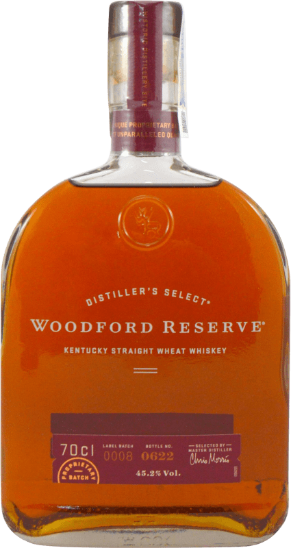 61,95 € Free Shipping | Whisky Bourbon Woodford Straight Wheat United States Bottle 70 cl