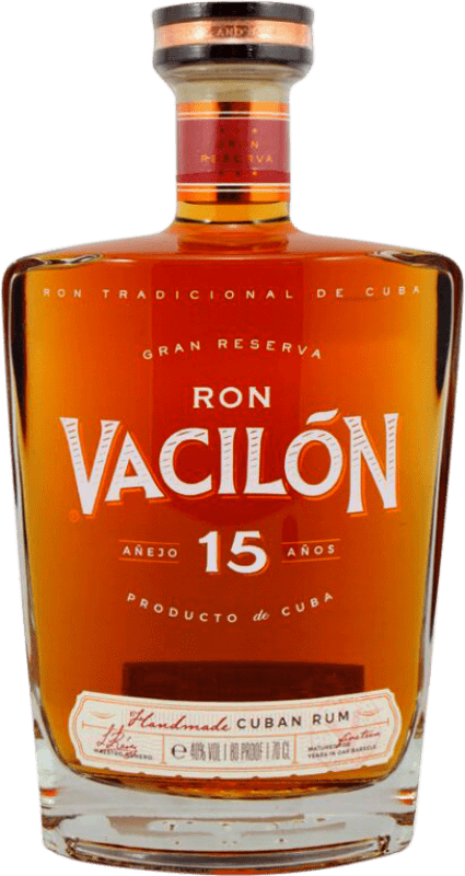 63,95 € Бесплатная доставка | Ром Vacilón Añejo — Выдержанный, Гран Резерва Куба 15 Лет 70 cl