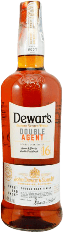 89,95 € Envío gratis | Whisky Blended Dewar's Double Agent Reino Unido 16 Años Botella 1 L
