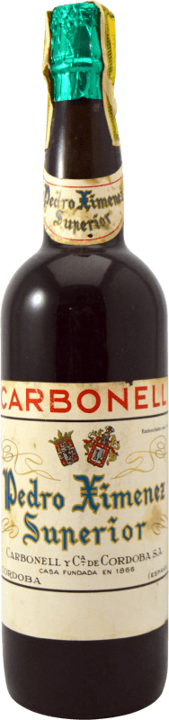 34,95 € Бесплатная доставка | Крепленое вино Carbonell Pedro Ximénez Superior 1980's Коллекционный образец Испания бутылка 75 cl