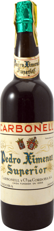 34,95 € Kostenloser Versand | Verstärkter Wein Carbonell Pedro Ximénez Superior 1980's Sammlerexemplar Spanien Flasche 75 cl