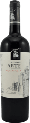 10,95 € Бесплатная доставка | Красное вино Valdeorite Rutas del Arte Tempranillo Syrah I.G.P. Vino de la Tierra de Extremadura Испания Tempranillo, Syrah бутылка 75 cl