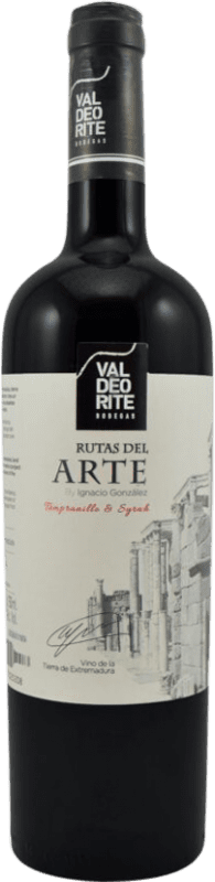 9,95 € Free Shipping | Red Wine Valdeorite Rutas del Arte Tempranillo Syrah I.G.P. Vino de la Tierra de Extremadura Spain Tempranillo, Syrah — Shiraz 75 cl