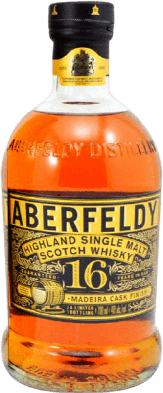 107,95 € Envio grátis | Whisky Single Malt Aberfeldy Madeira Cask Finish — Afinado em Barrica Reino Unido 16 Anos Garrafa 70 cl