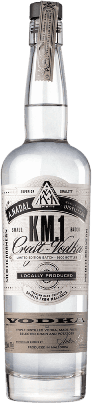 21,95 € Envoi gratuit | Vodka Antonio Nadal KM. 1 Mediterranean Premium Espagne Bouteille 70 cl