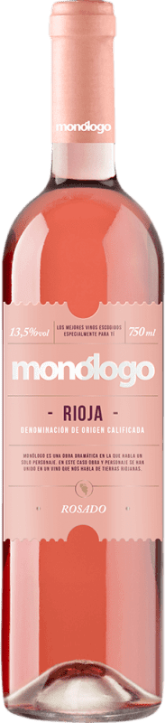 9,95 € 免费送货 | 玫瑰酒 Monólogo Laguardia Rosado D.O. Navarra 纳瓦拉 西班牙 Grenache 瓶子 75 cl