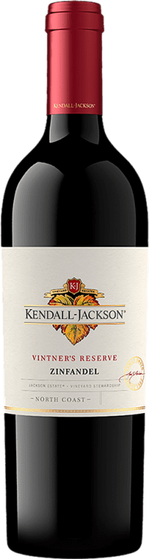 31,95 € 免费送货 | 红葡萄酒 Kendall-Jackson Vintner's 珍藏 I.G. California 加州 美国 Zinfandel — 金芬黛 75 cl