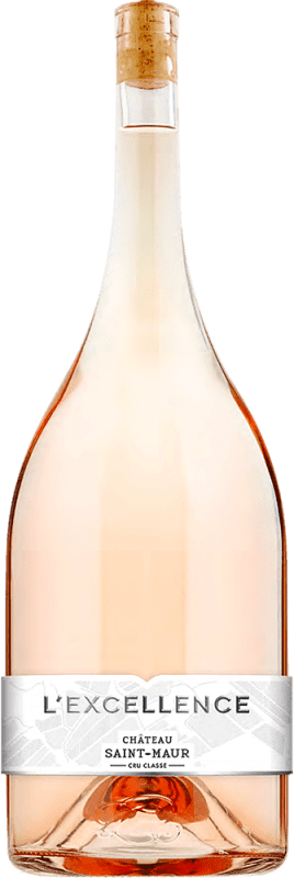 448,95 € Kostenloser Versand | Rosé-Wein Château Saint Maur Excellence Rosé A.O.C. Côtes de Provence Provence Frankreich Syrah, Monastrell, Grenache Tintorera, Carignan, Cinsault, Rolle, Tibouren Imperial-Methusalem Flasche 6 L